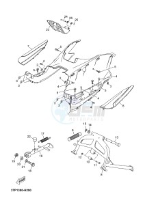 YP250R X-MAX 250 X-MAX 250 (1YS9 1YS9 1YS9) drawing STAND & FOOTREST