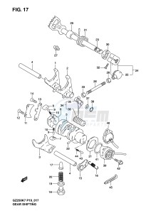 GZ250 (P19) drawing GEAR SHIFTING