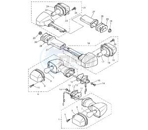 YZF R 750 drawing FLASHER LIGHT