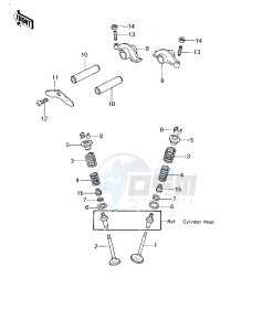 KLX 250 A [KLX250] (A1-A2) [KLX250] drawing ROCKER ARMS_VALVES