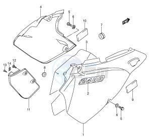 DR-Z400 (E1) drawing FRAME COVER (MODEL K1 K2)