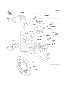 KLX 300 A [KLX300R] (A7-A9) [KLX300R] drawing REAR BRAKE-- KLX300-A9- -