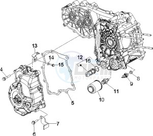 GTS 250 (EMEA, APAC) (AU, Eu, IL, J, Ri) drawing Flywheel magneto cover - Oil filter