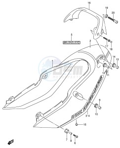 GSF1200 (E2) Bandit drawing SEAT TAIL COVER (GSF1200SZK5)