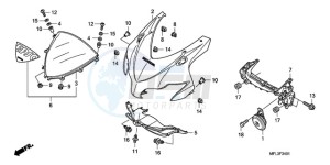 CBR1000RA9 UK - (E / ABS) drawing UPPER COWL (2)