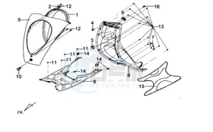 MIO 50 SPORT 25 KMH drawing FR PLATE / HEAD LIGHT / FOOTREST