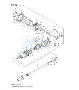 VL800 drawing PROPELLER SHAFT - FINAL DRIVE GEAR