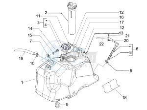 Beverly 125 e3 drawing Fuel Tank