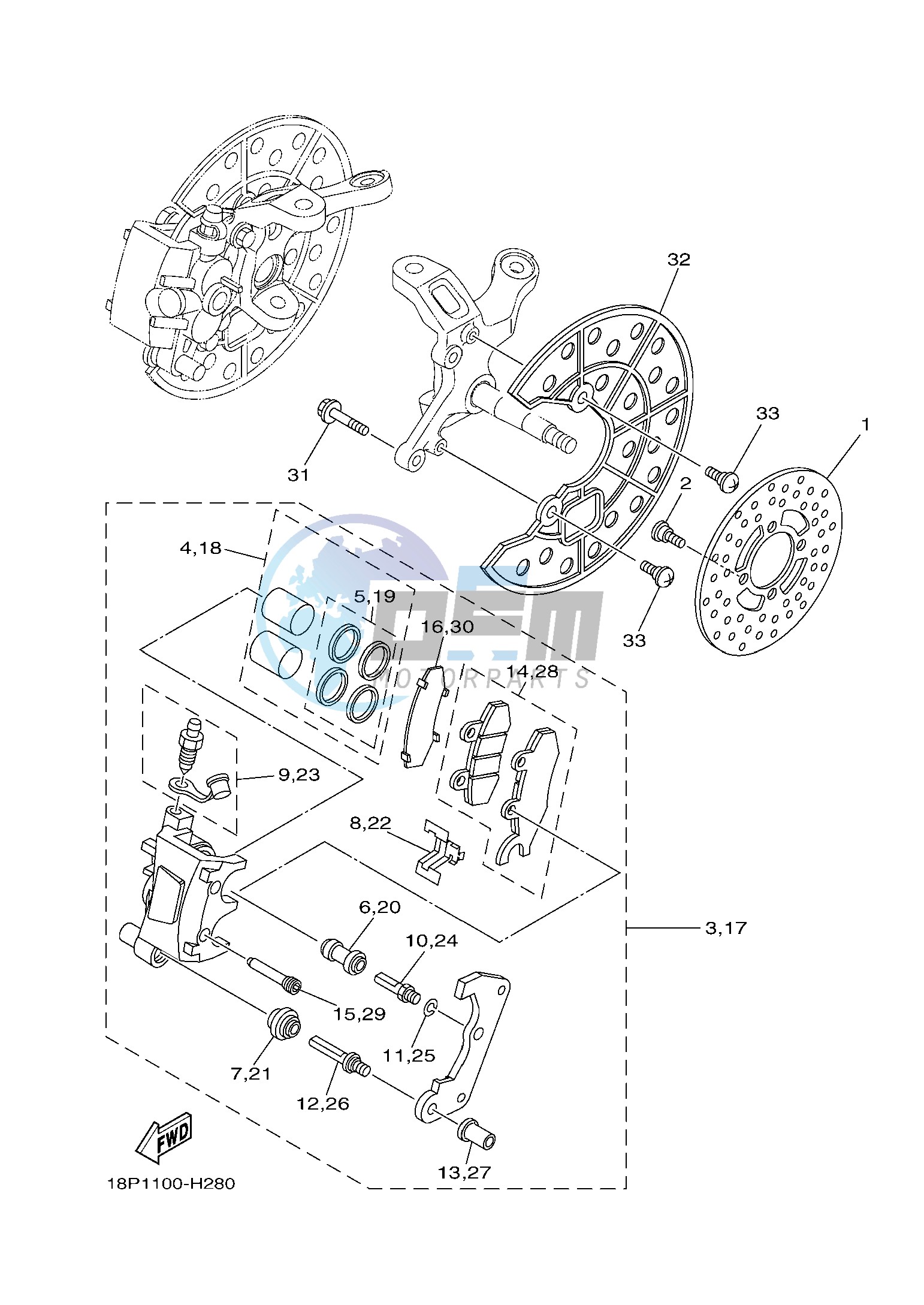 FRONT BRAKE CALIPER