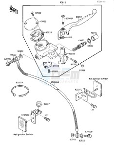 VN 1500 B [VULCAN 88 SE] (B1-B3) [VULCAN 88 SE] drawing FRONT MASTER CYLINDER