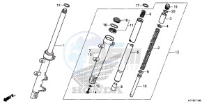 CBR125RSF CBR125RS E drawing FRONT FORK