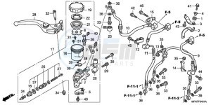 CB1000RA9 UK - (E / ABS MPH) drawing FR. BRAKE MASTER CYLINDER (CB1000RA)