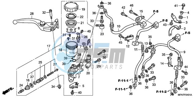 FR. BRAKE MASTER CYLINDER (CB1000RA)