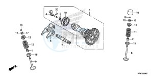 CRF250RE CRF250R Europe Direct - (ED) drawing CAMSHAFT/VALVE