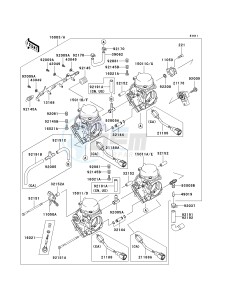 ZX 600 J [ZZR600] (J6F-J8F) J8F drawing CARBURETOR