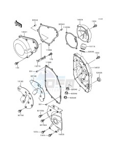 ZX 600 E [NINJA ZX-6] (E4-E6) [NINJA ZX-6] drawing ENGINE COVER-- S- -