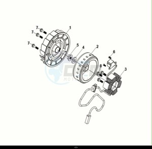 JET X 125I ABS (XH12WX-EU) (E5) (M1) drawing AC GEN. ASSY