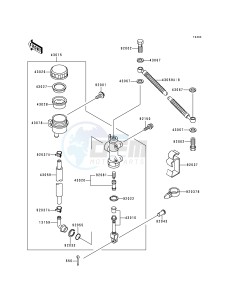 EX 250 F [NINJA 250R] (F6-F9) [NINJA 250R] drawing REAR MASTER CYLINDER