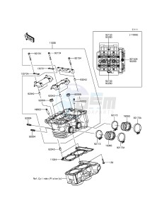 NINJA 300 EX300AEFA XX (EU ME A(FRICA) drawing Cylinder Head