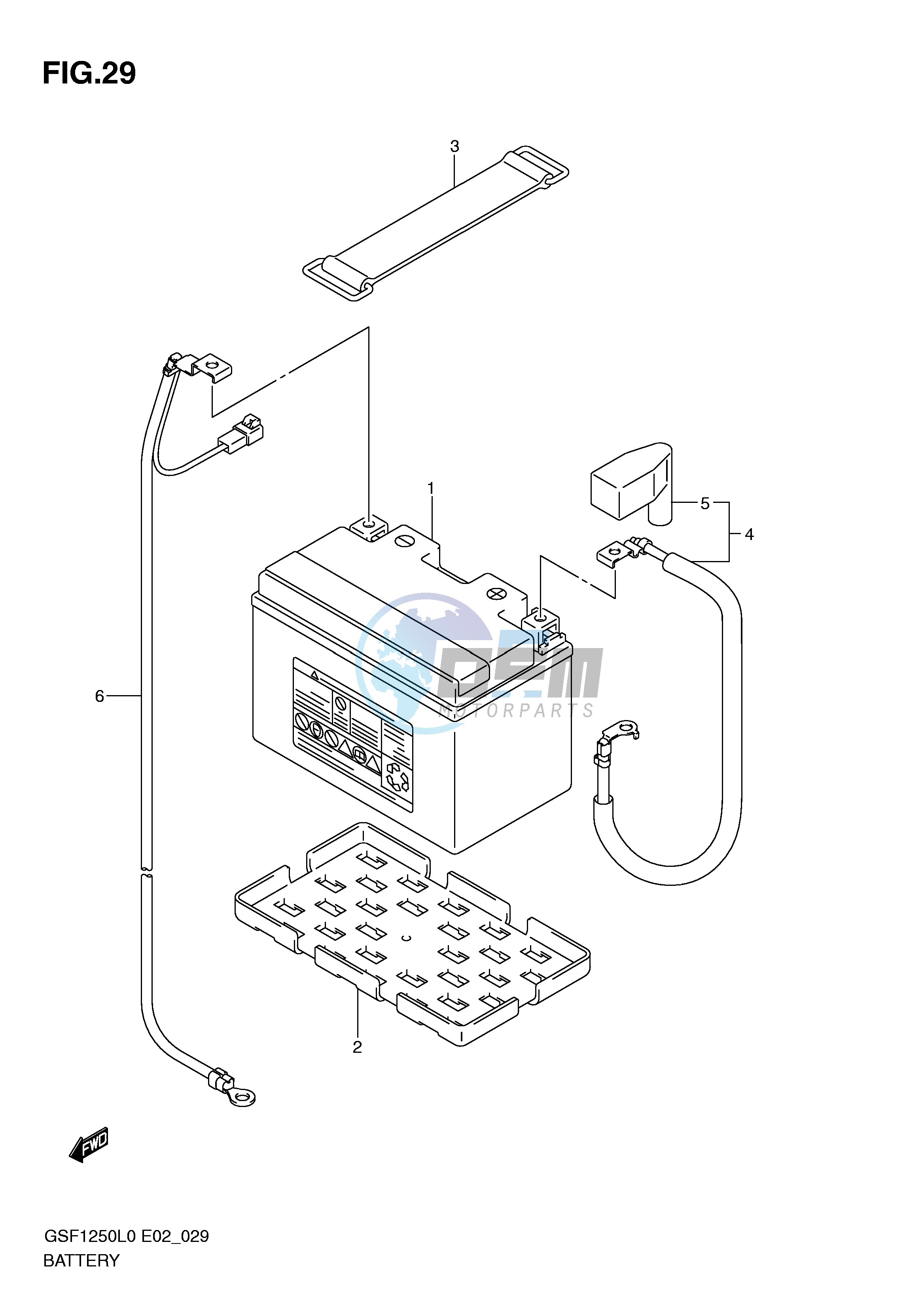 BATTERY (GSF1250L0)