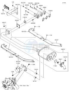 MULE PRO-DX KAF1000EJF EU drawing Muffler(s)