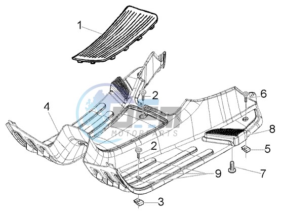 Foot board - rubber mats