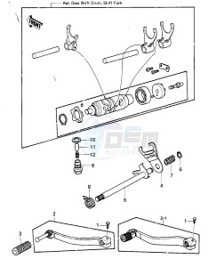 KLX 250 A [KLX250] (A1-A2) [KLX250] drawing GEAR CHANGE MECHANISM