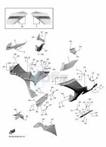 YZF1000D YZF-R1M (B4SD) drawing COWLING 2