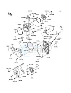 NINJA ZX-10R ZX1000E8F FR GB XX (EU ME A(FRICA) drawing Engine Cover(s)