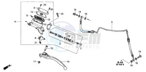 CBR1100XX SUPER BLACKBIRD drawing CLUTCH MASTER CYLINDER