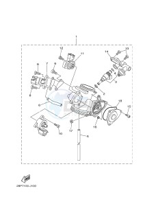 YFM550FWA YFM550DF GRIZZLY 550 (1NPF) drawing THROTTLE BODY ASSY 1