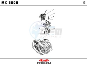 MX-F-D-RED 50 drawing TAV G CARBURETTOR - INLET