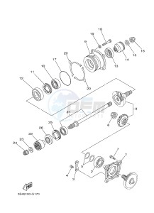 YFM700FWAD YFM7FGPSED GRIZZLY 700 EPS SPECIAL EDITION (1HPV 1HPX) drawing MIDDLE DRIVE GEAR