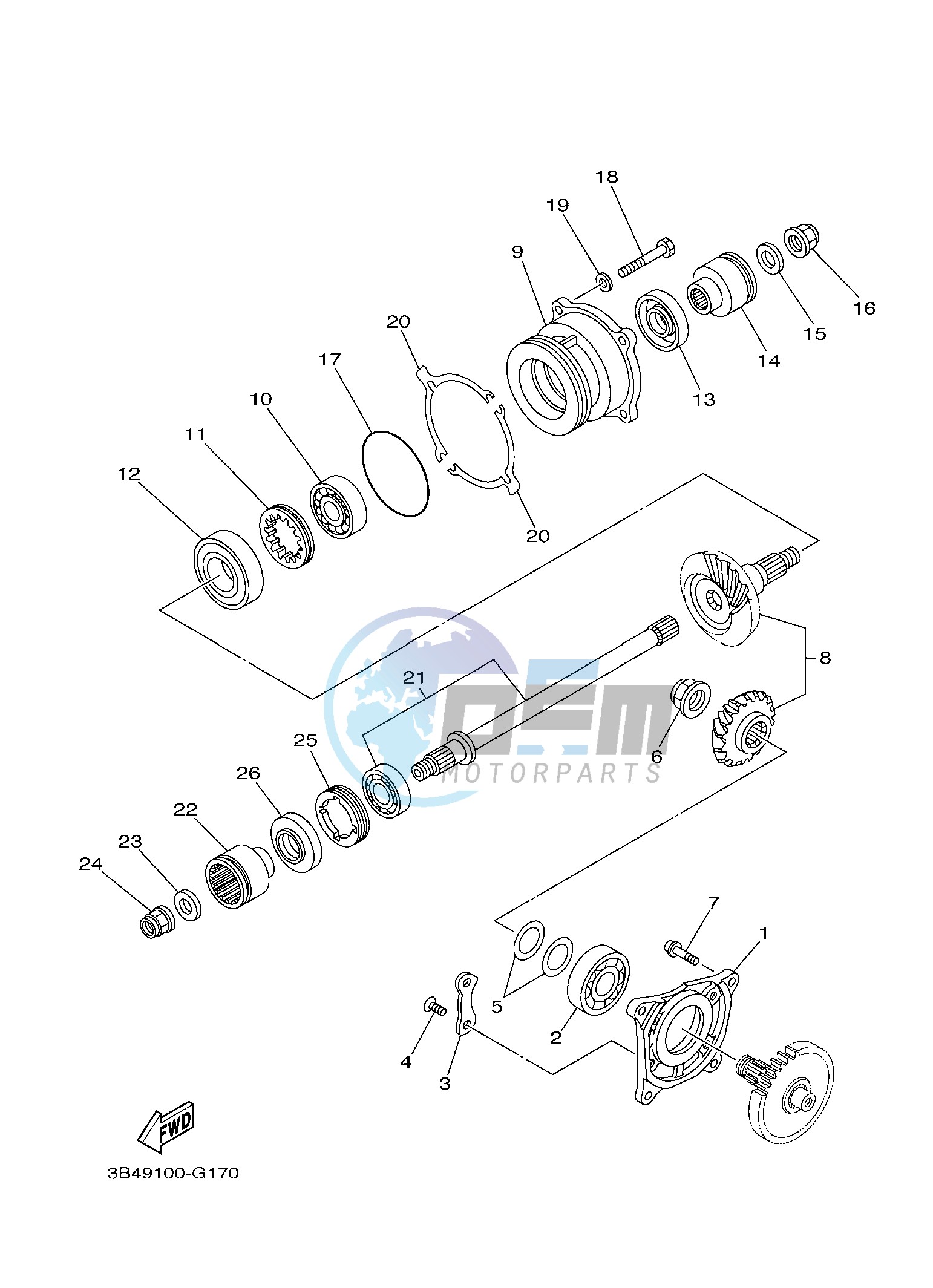 MIDDLE DRIVE GEAR