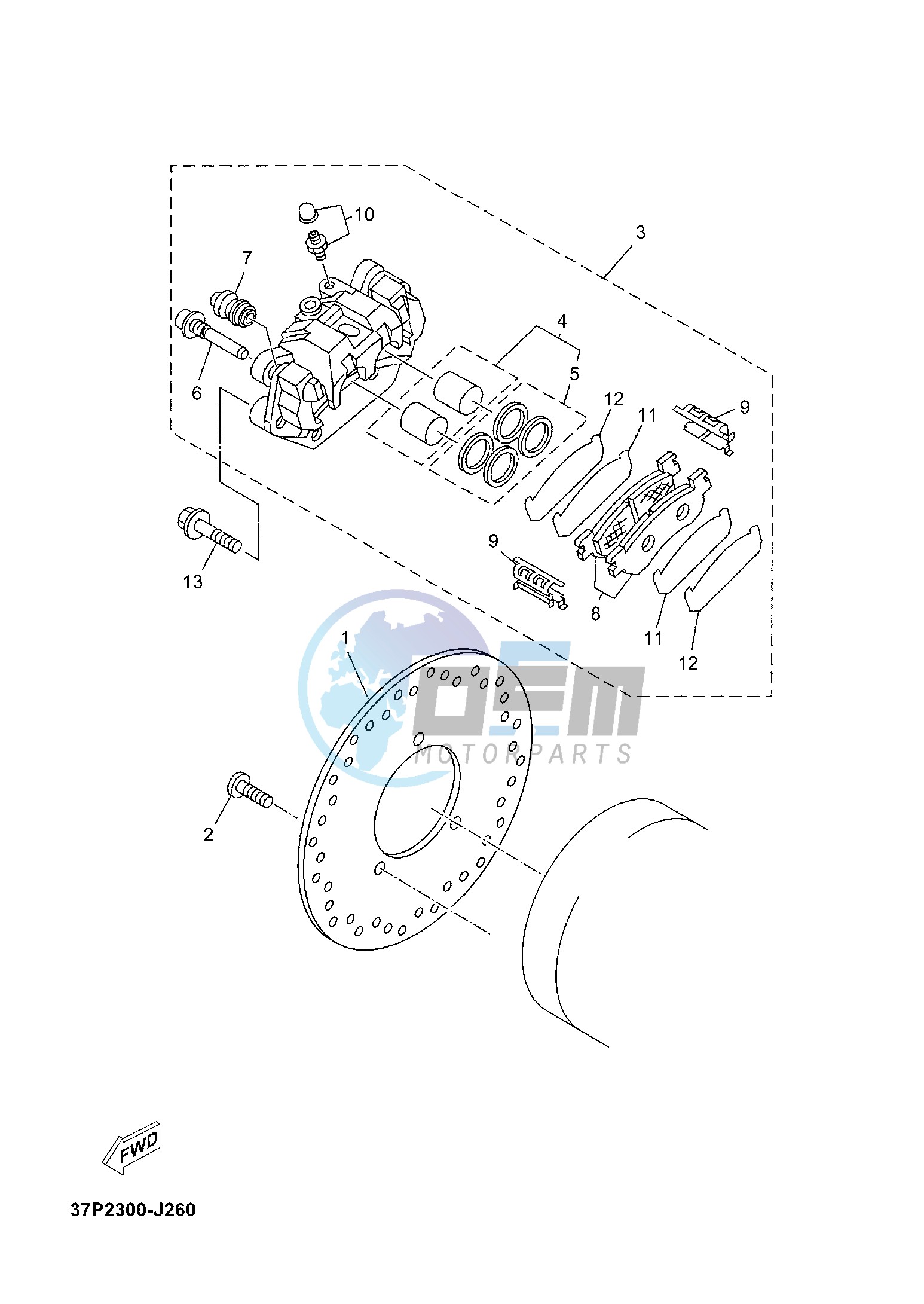 REAR BRAKE CALIPER