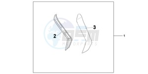 VFR1200XC drawing SIDE DEFLECTOR KIT