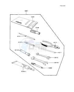 KZ 1100 A [SHAFT] (A1-A3) [SHAFT] drawing OWNER TOOLS -- KZ1100-A3- -