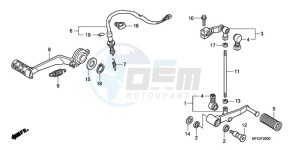 CB600FAA Australia - (U / ABS) drawing PEDAL