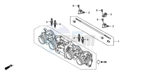 CB1300A CB1300SUPER FOUR drawing THROTTLE BODY(COMPONENTS)