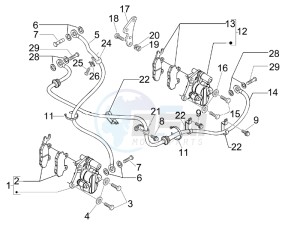 Carnaby 250 4t ie e3 drawing Brakes hose  - Calipers