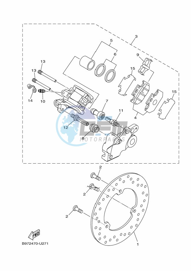 REAR BRAKE CALIPER