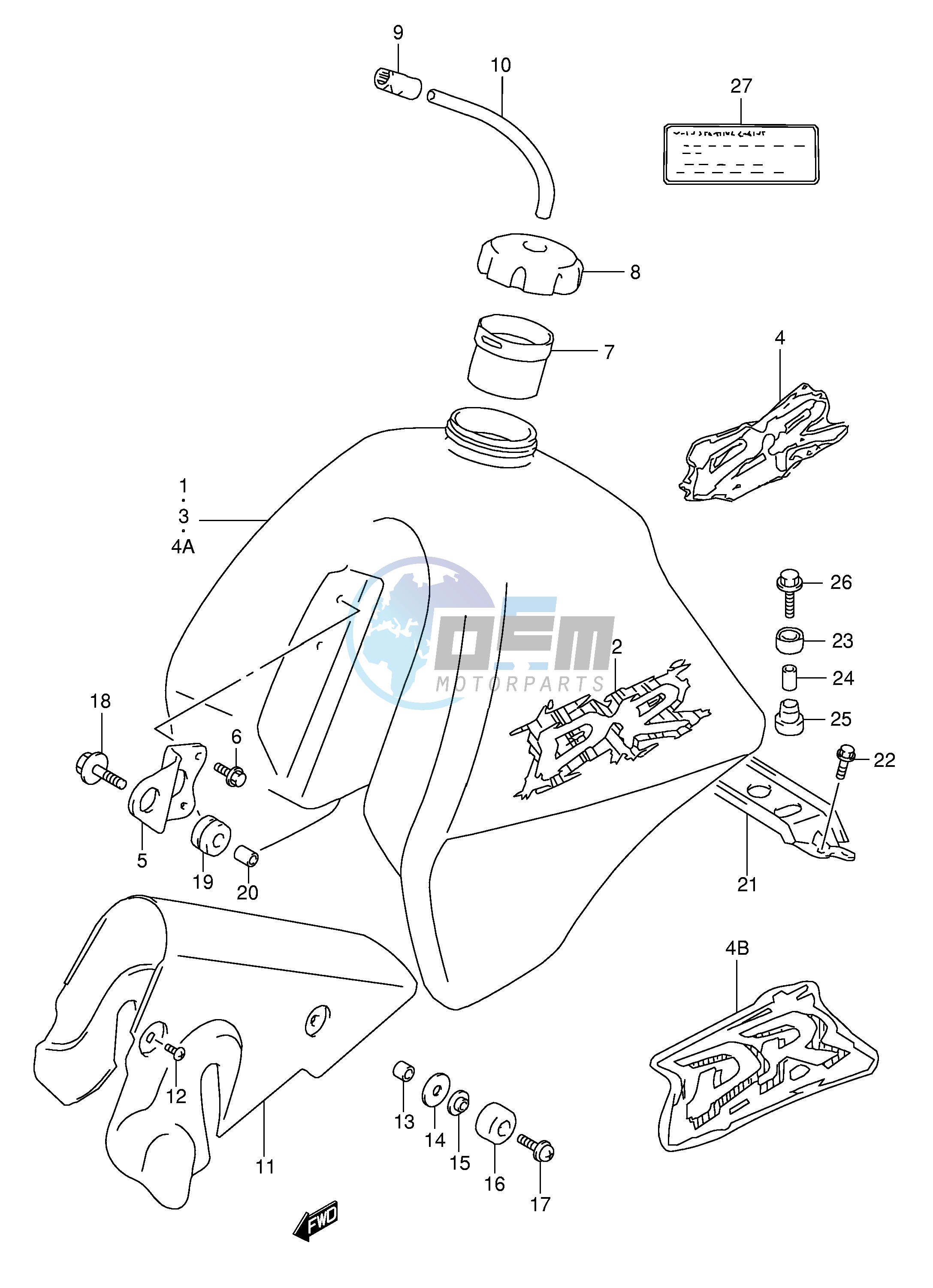 FUEL TANK (MODEL R S T)