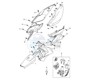 YQ AEROX 50 drawing SIDE COVERS