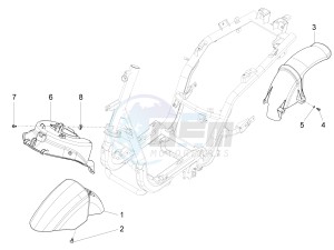 fly 50 4t 2v drawing Wheel housing - Mudguard