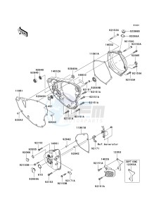 KX 250 T [KX250F] (TF) T6F drawing ENGINE COVER-- S- -