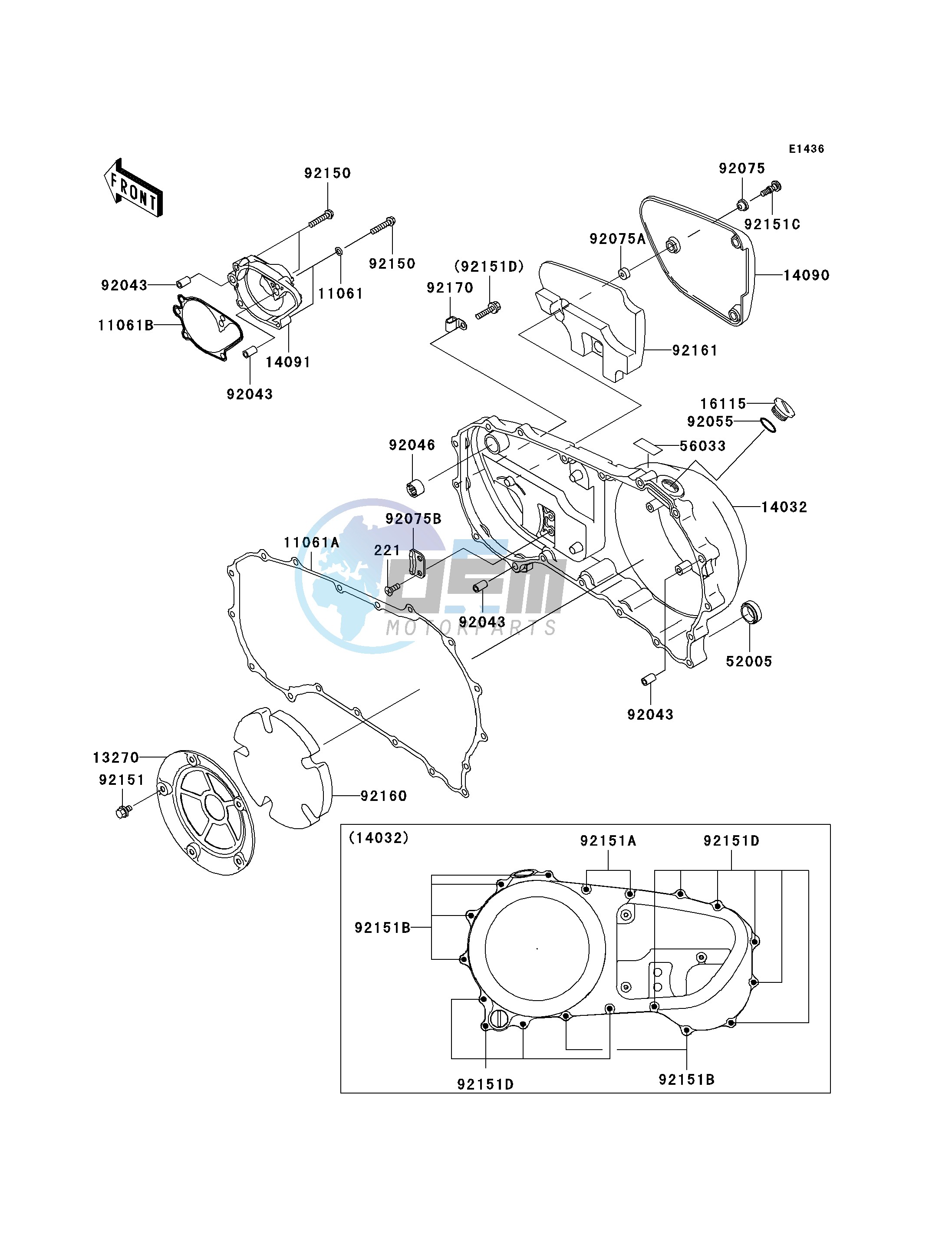 RIGHT ENGINE COVER-- S- -