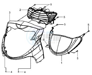 HD 200 drawing FR PLATE / INDICATORS / INNER LEG SHIELD