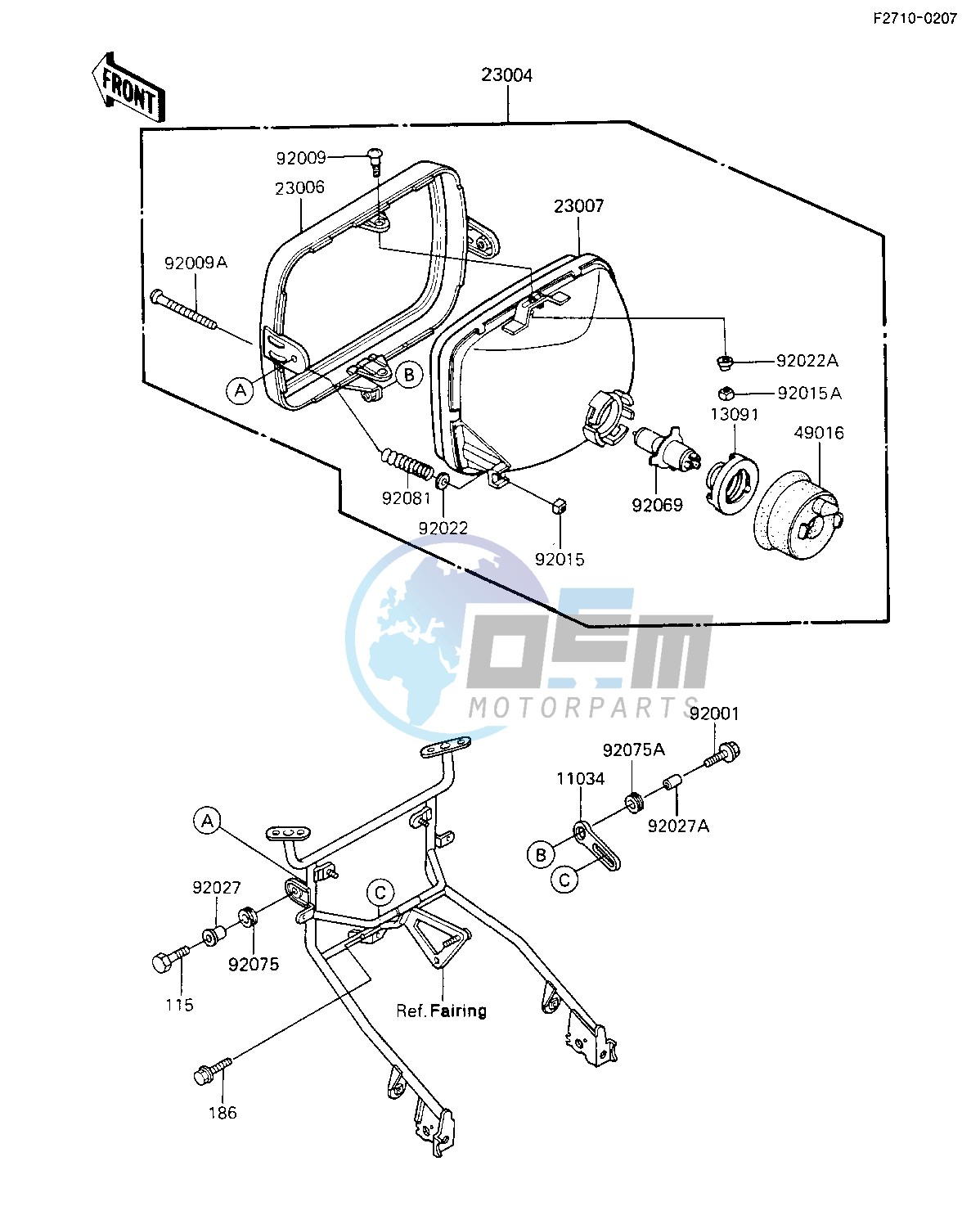 HEADLIGHT -- ZX1100-A2- -