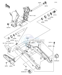 Z1000 ABS ZR1000GGF FR GB XX (EU ME A(FRICA) drawing Swingarm