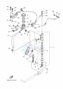 XSR700 MTM690 (BEE1) drawing REAR MASTER CYLINDER